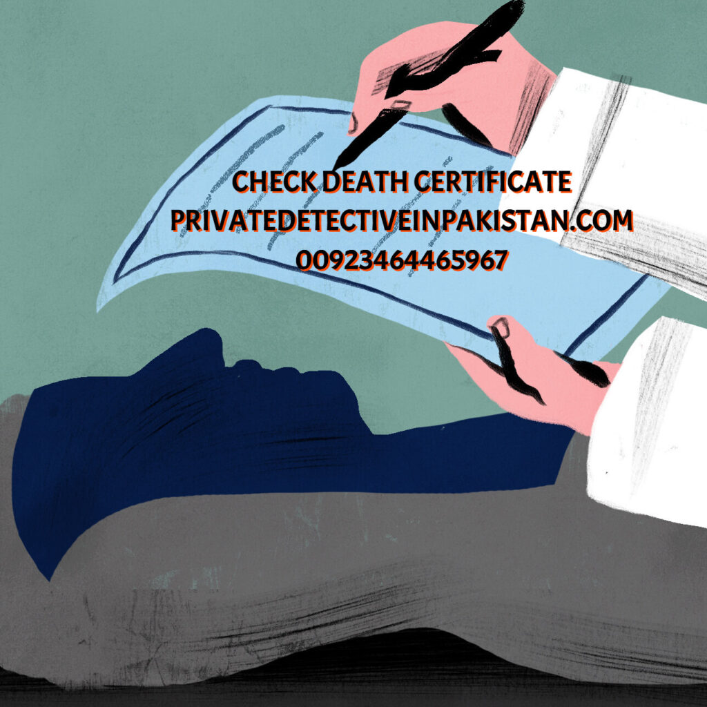 How to check death certificate in Pakistan